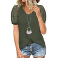 Women's Lace Short Sleeve V-Neck Top by DailySale