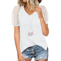 Women's Lace Short Sleeve V-Neck Top by DailySale