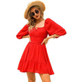 Women's Lantern Sleeve Tie Back Mini Dress by DailySale