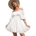 Women's Lantern Sleeve Tie Back Mini Dress by DailySale