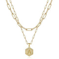 Women's Layered Initial Necklace Letter Pendant by DailySale