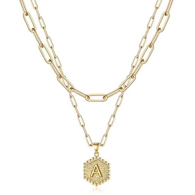 Women's Layered Initial Necklace Letter Pendant by DailySale
