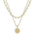Women's Layered Initial Necklace Letter Pendant by DailySale