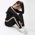 Women's Lightweight Elastic Sweat Pants Varsity Joggers with Drawstring Tie by DailySale