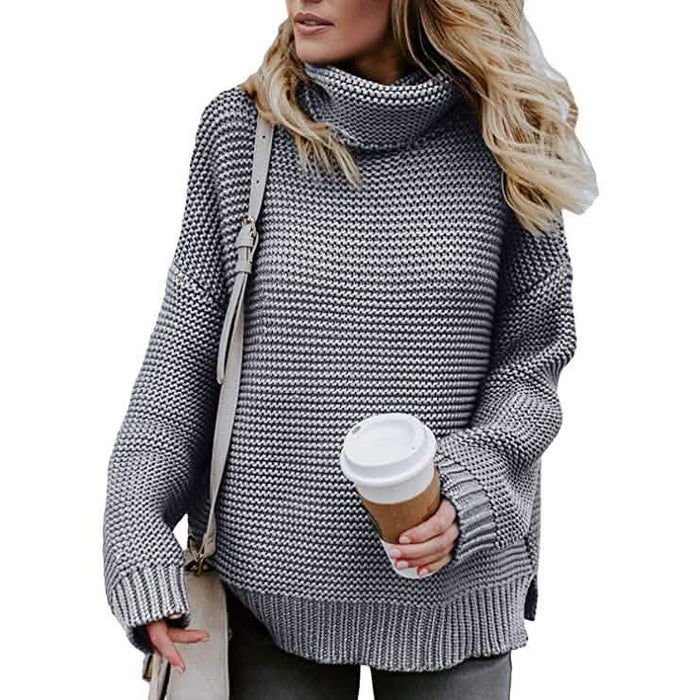 Women's Long Sleeve Knit Pullover Chunky Turtleneck Sweater Top by DailySale