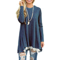 Women's Long Sleeve Lace Panel Top by DailySale