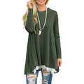 Women's Long Sleeve Lace Panel Top by DailySale