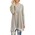 Women's Long Sleeve Lace Panel Top by DailySale