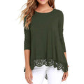 Women's Long Sleeve Lace Trim Blouse by DailySale
