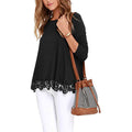 Women's Long Sleeve Lace Trim Blouse by DailySale