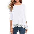 Women's Long Sleeve Lace Trim Blouse by DailySale