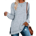 Women's Long Sleeve Loose Casual Autumn Pullover Side Slit Tunic Top by DailySale