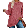 Women's Long Sleeve Loose Casual Autumn Pullover Side Slit Tunic Top by DailySale