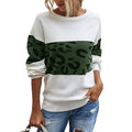 Women’s Long Sleeve Off Shoulder Knitted Leopard Print Sweater by DailySale