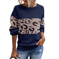 Women’s Long Sleeve Off Shoulder Knitted Leopard Print Sweater by DailySale