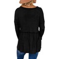 Women's Long Sleeve V Neck Ruffle Babydoll Tunic Tops by DailySale