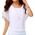 Women's Loose Casual Short Sleeve Chiffon Top T-Shirt Blouse by DailySale