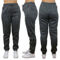Women's Loose-Fit Marled Fleece Jogger Sweatpants With Zipper Pockets by DailySale