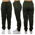 Women's Loose-Fit Marled Fleece Jogger Sweatpants With Zipper Pockets by DailySale