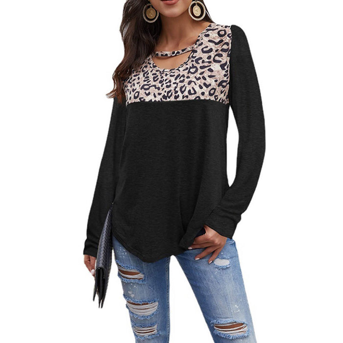 Womens Loose Tops Long Sleeve Tunic Color Block Casual Shirts by DailySale