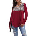 Womens Loose Tops Long Sleeve Tunic Color Block Casual Shirts by DailySale