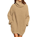 Women's Loose Turtleneck Oversize Long Pullover Sweater Dress by DailySale