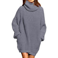Women's Loose Turtleneck Oversize Long Pullover Sweater Dress by DailySale