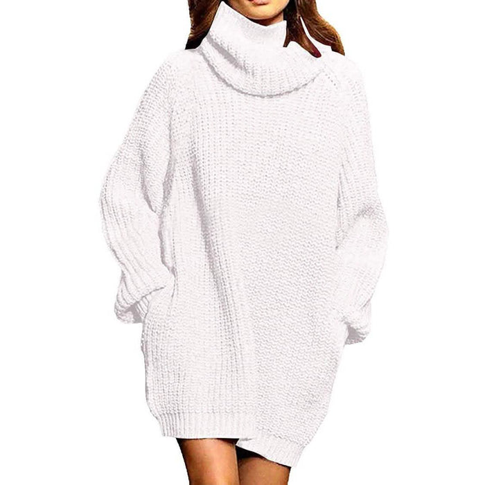 Women's Loose Turtleneck Oversize Long Pullover Sweater Dress by DailySale