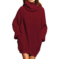 Women's Loose Turtleneck Oversize Long Pullover Sweater Dress by DailySale