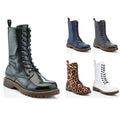 Women's Mid-Calf Classic Marten-Style Combat Boots - Assorted Styles by DailySale