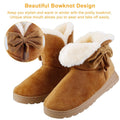 Womens Mid-Calf Winter Shoes with Anti Slip Rubber Base Bowknot by DailySale