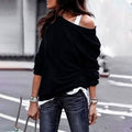 Women's New Fashion Style One Shoulder Soft Long Sleeve Top by DailySale