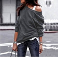 Women's New Fashion Style One Shoulder Soft Long Sleeve Top by DailySale