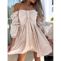 Women's Off Shoulder Casual Puff Sleeve Dress by DailySale