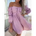 Women's Off Shoulder Casual Puff Sleeve Dress by DailySale