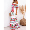 Women's Off Shoulder Print Dress by DailySale