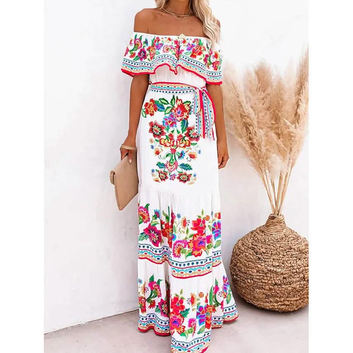 Women's Off Shoulder Print Dress by DailySale