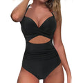 Women's One Piece High Waist Swimwear Tummy Control Cutout by DailySale