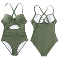 Women's One Piece High Waist Swimwear Tummy Control Cutout by DailySale