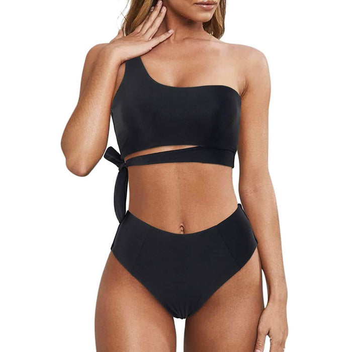Women's One Shoulder High Waist Bikini by DailySale