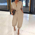 Women's Ordinary Deep V Jumpsuit by DailySale