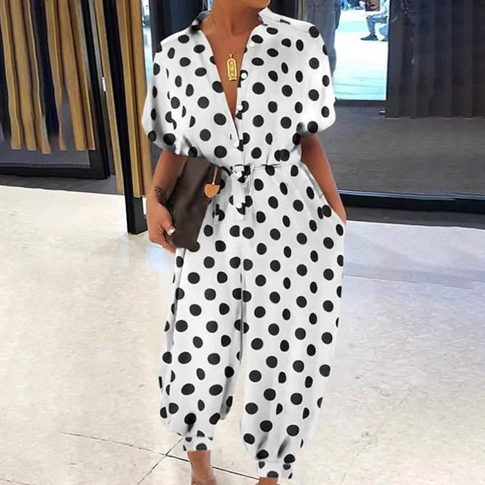 Women's Ordinary Deep V Jumpsuit by DailySale