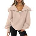 Womens Oversized Half Zip Pullover Sweatshirts Hoodie by DailySale
