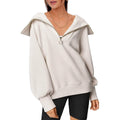 Womens Oversized Half Zip Pullover Sweatshirts Hoodie by DailySale