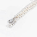 Women's Elegant Multi-Layered Faux Pearl Necklace, Boho Tassel Pendant, Dual-Strand Jewelry by DailySale