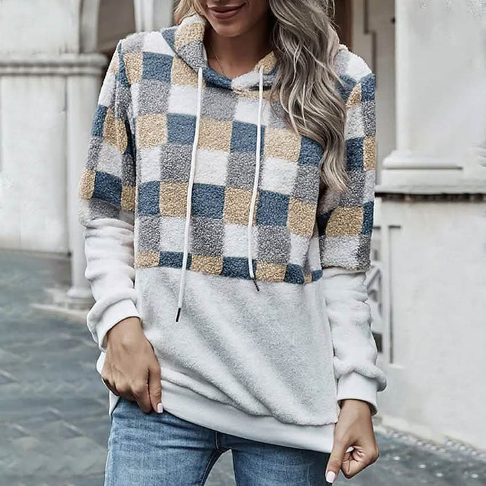 Women's Plaid Casual Daily Sports Other Prints Streetwear Hoodies by DailySale