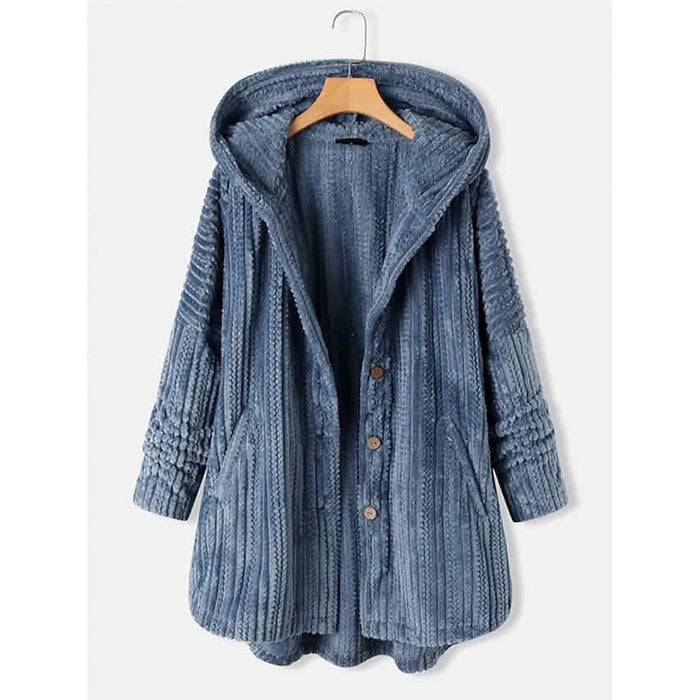 Women's Plus Size Coat Button Pocket by DailySale