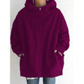 Women's Plus Size Jacket Zipper Pocket Solid Formal Long Sleeve by DailySale