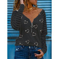 Women's Printed V Neck Sexy Loose Top by DailySale