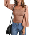 Women's Puff Long Sleeve Square Neck Tops by DailySale